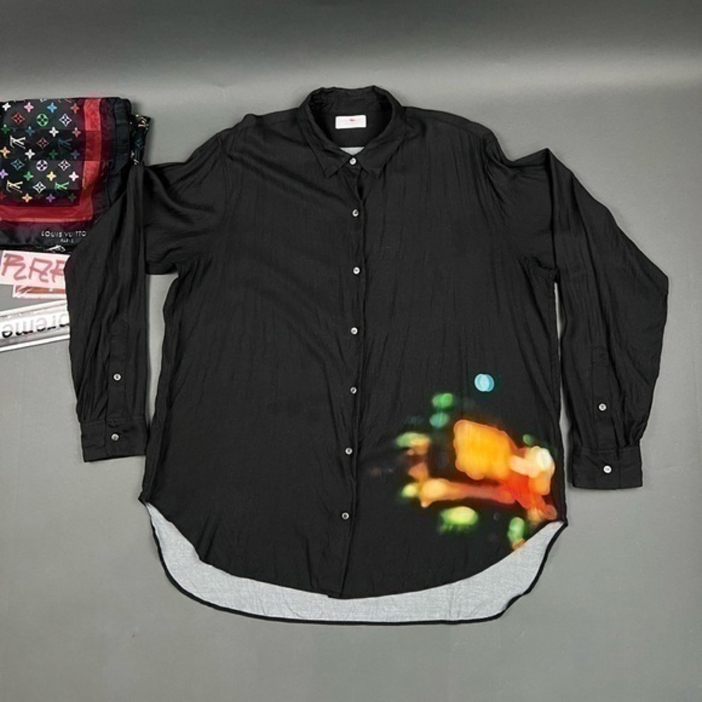 JOHN ELLIOT JAPAN Neon Lights Rose Silk Shirt